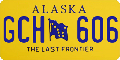 AK license plate GCH606