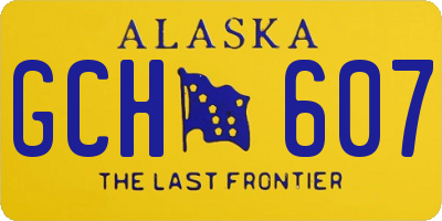 AK license plate GCH607