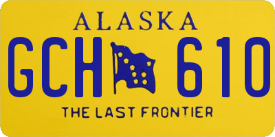 AK license plate GCH610