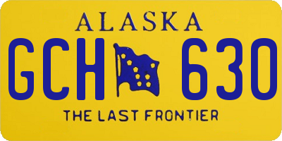 AK license plate GCH630