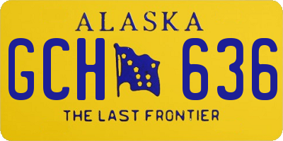 AK license plate GCH636