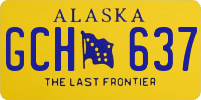AK license plate GCH637