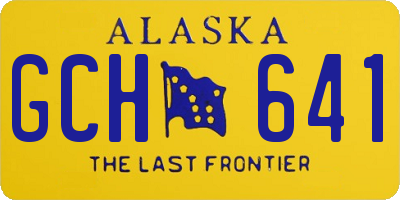 AK license plate GCH641