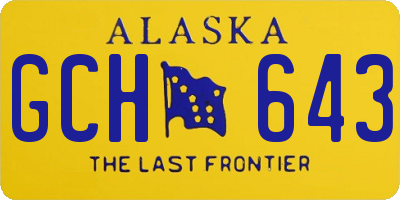 AK license plate GCH643