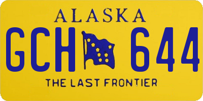 AK license plate GCH644