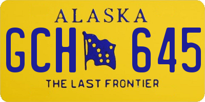 AK license plate GCH645