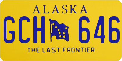 AK license plate GCH646