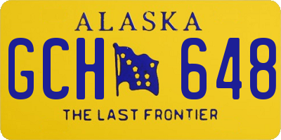 AK license plate GCH648