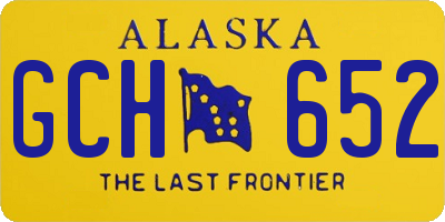 AK license plate GCH652