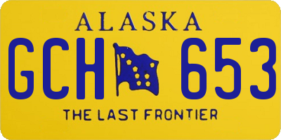 AK license plate GCH653
