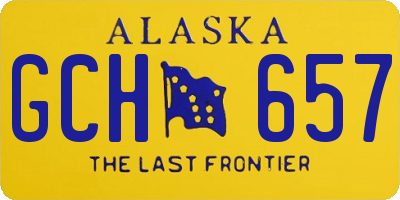 AK license plate GCH657