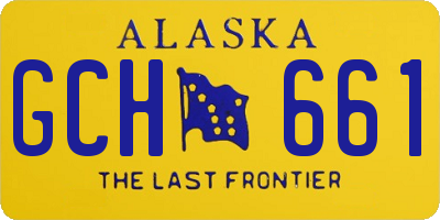 AK license plate GCH661