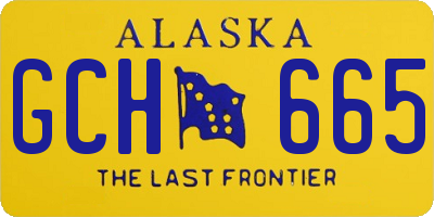 AK license plate GCH665