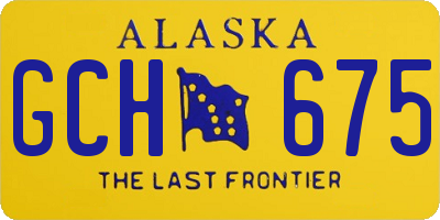 AK license plate GCH675