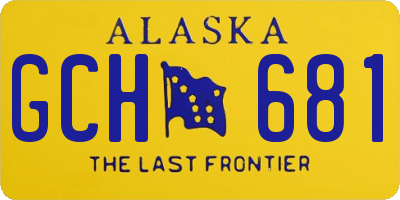 AK license plate GCH681