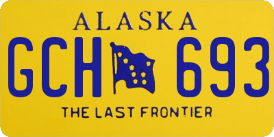 AK license plate GCH693