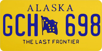 AK license plate GCH698