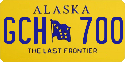 AK license plate GCH700