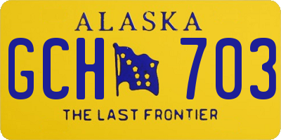 AK license plate GCH703
