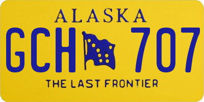 AK license plate GCH707