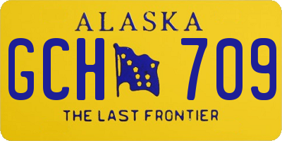 AK license plate GCH709