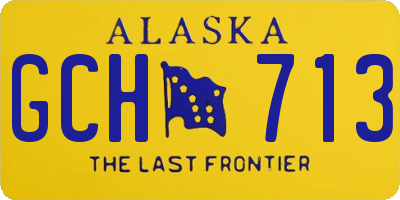 AK license plate GCH713