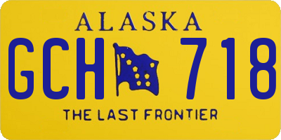 AK license plate GCH718