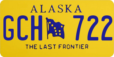AK license plate GCH722