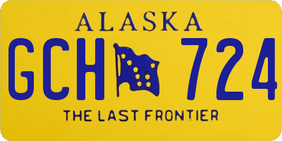 AK license plate GCH724