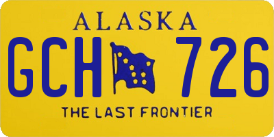 AK license plate GCH726