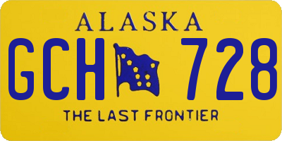 AK license plate GCH728