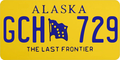 AK license plate GCH729