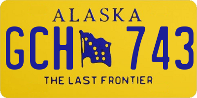 AK license plate GCH743