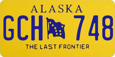 AK license plate GCH748