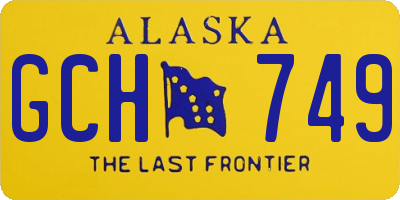 AK license plate GCH749