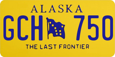 AK license plate GCH750