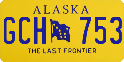 AK license plate GCH753