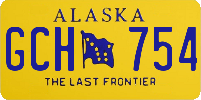 AK license plate GCH754