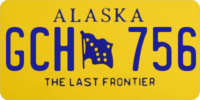 AK license plate GCH756