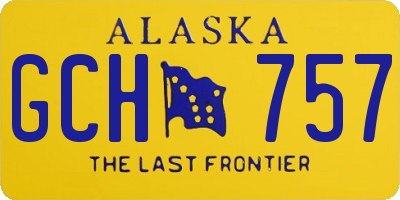 AK license plate GCH757