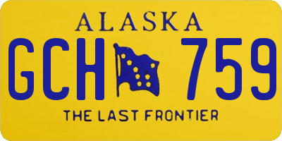 AK license plate GCH759