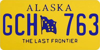 AK license plate GCH763