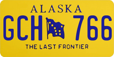 AK license plate GCH766