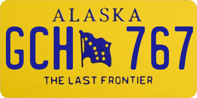 AK license plate GCH767