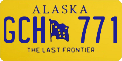 AK license plate GCH771