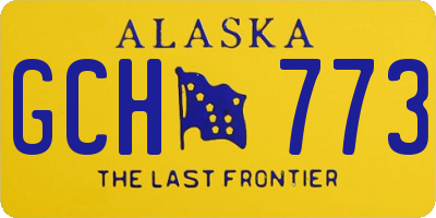 AK license plate GCH773