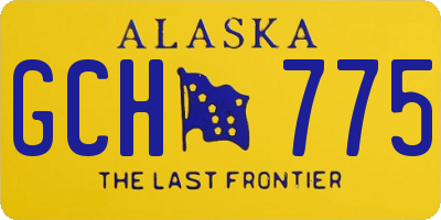 AK license plate GCH775