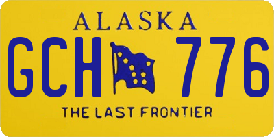 AK license plate GCH776