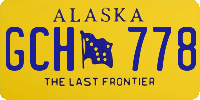 AK license plate GCH778