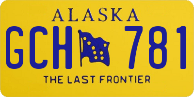AK license plate GCH781
